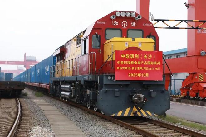 从“中亚粮仓”到“湖南车间”这趟回程班列实现常态化开行(图1)