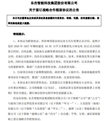 完美体育网站111亿元！智能制造领军者携手协作机器人头部等签约新项目